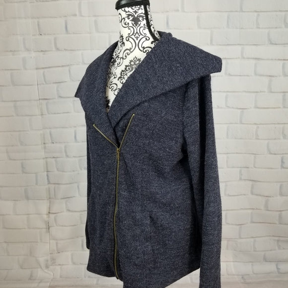 NOT FOR SALE Mystree zip front lined soft jacket pockets fits like XL - Picture 9 of 11